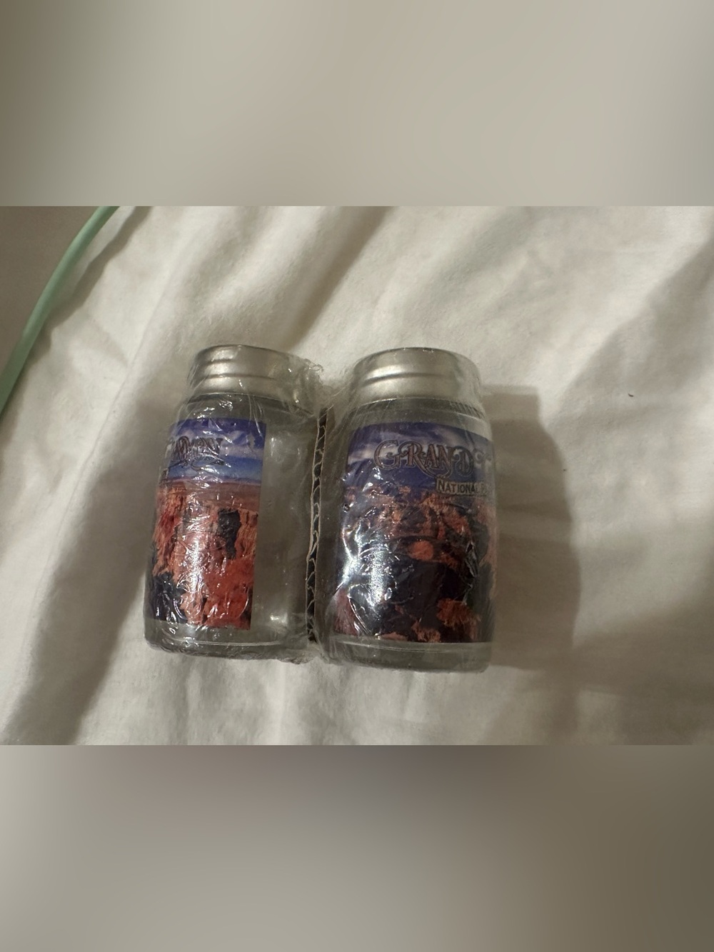 Gran Canyon Salt & Pepper Shaker Set - Clear Glass with Silver Lids